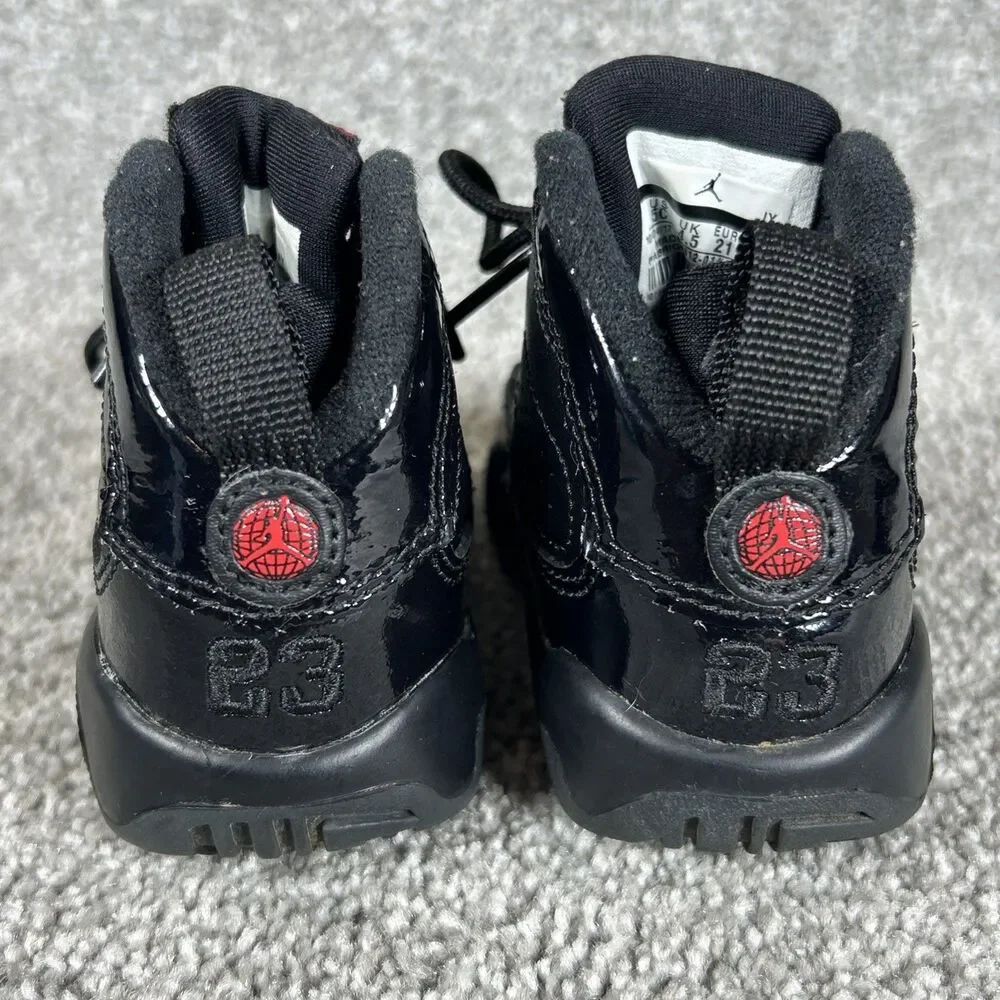 Nike Boys Air Jordan 9 401812-014 Black Basketball Shoes Sneakers Size 5C